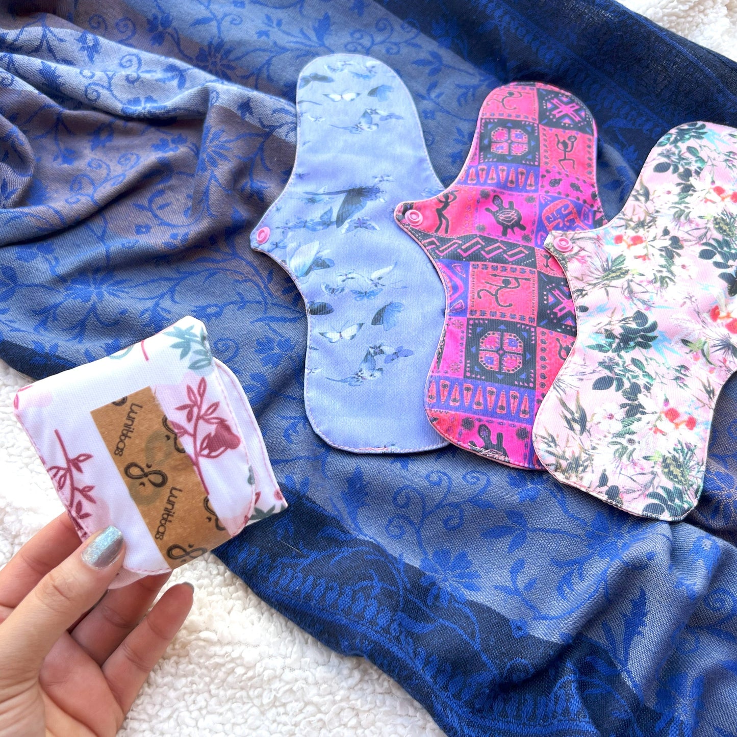 Absorvente Reutilizável de pano - Lunittas Noturno